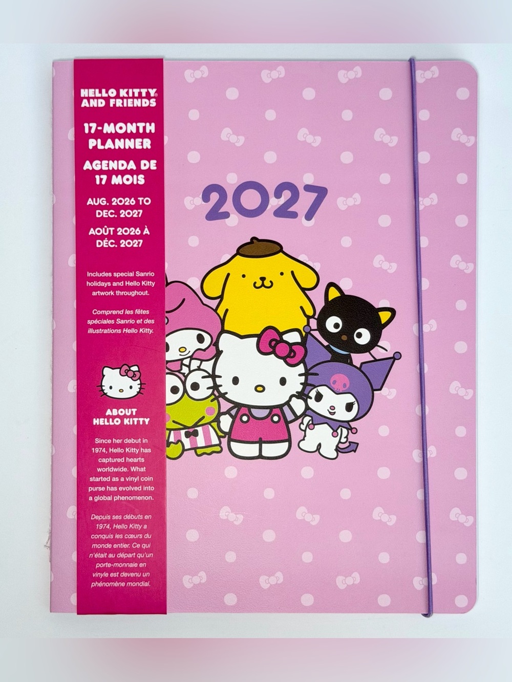 Sanrio Hello Kitty 17-month 2026-2027 Slim Thin Planner (HKF Classic Blush Pink)